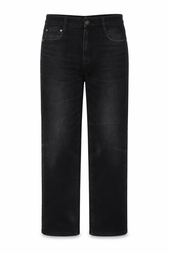 Qizhen Women's Black Jeans Size 29 with Button Accents
