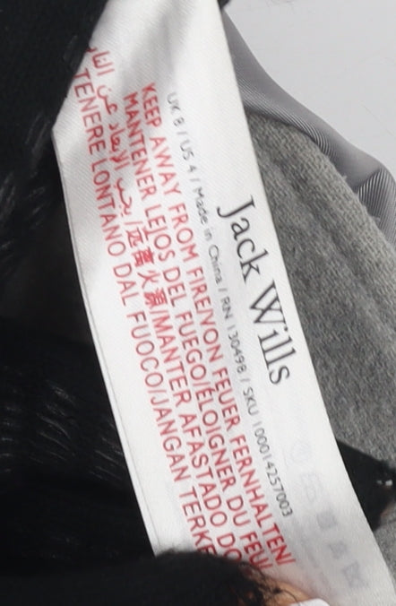 Jack Wills Women's Grey Motorcycle Jacket, Size 8