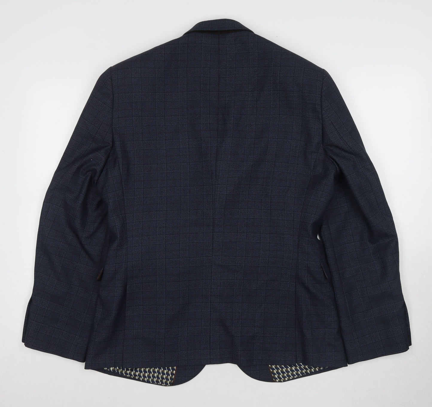 Next Men's Blue Check Blazer Size 40S