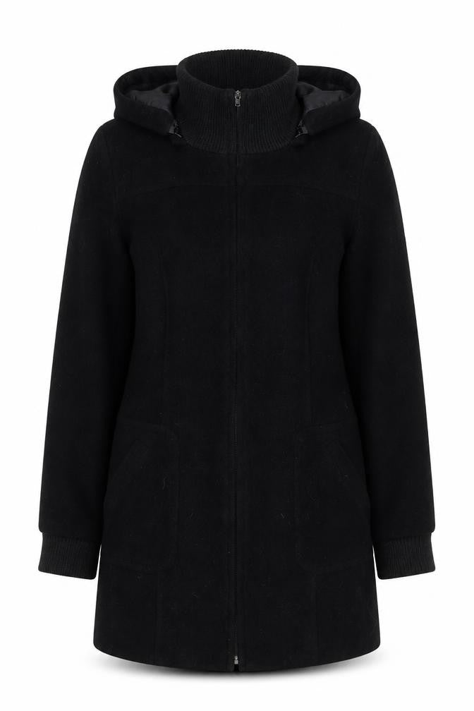Mackays Black Hooded Jacket Size 12