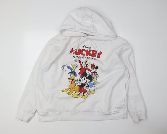 Disney Unisex White XL Hoodie with Mickey Print