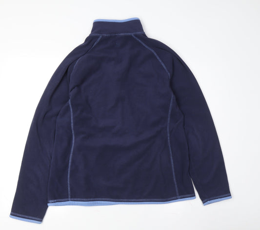 Mountain Warehouse Women's Blue Fleece Zip Sweatshirt, Size 12