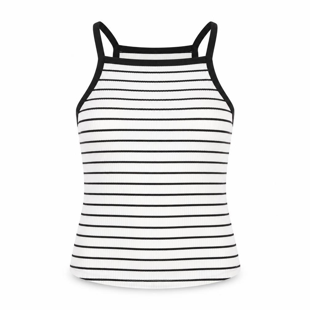 Front view of Red Herring Women's White Striped Tank