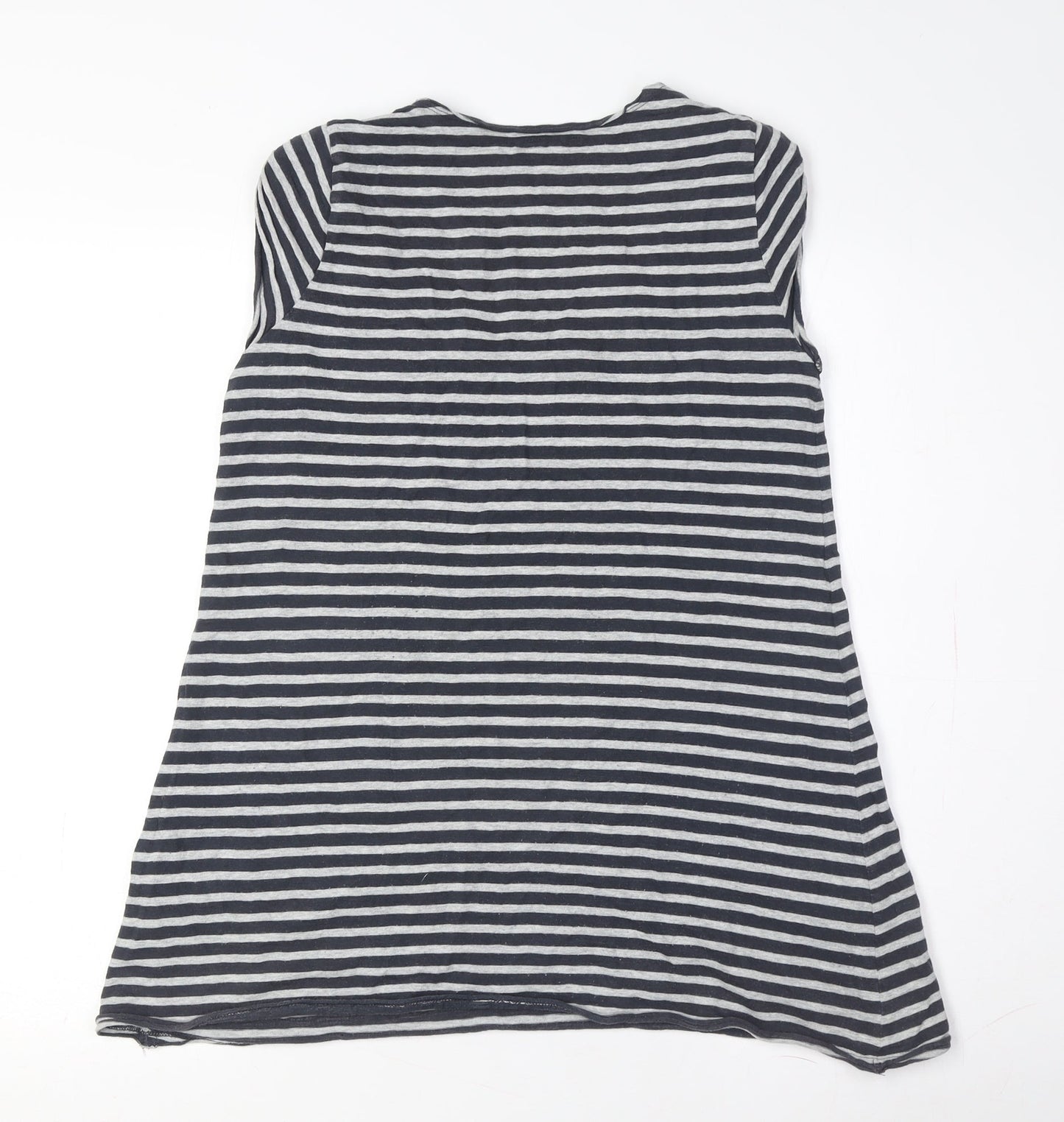 Womens UK Size XS White Stuff Black Cotton T-Shirt