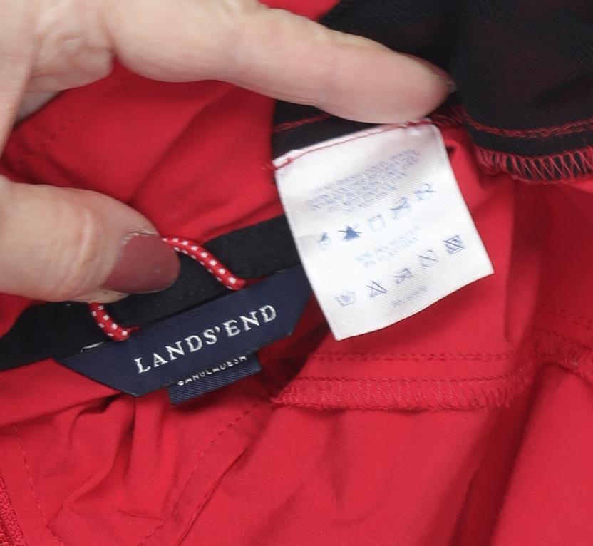Lands' End Men's Red Windbreaker Jacket XL