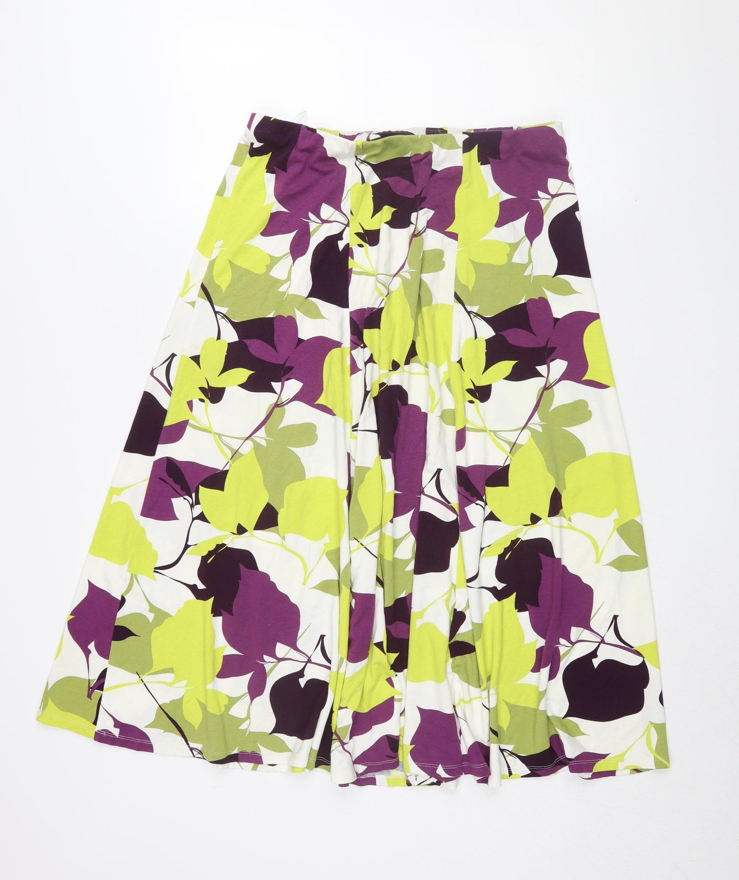 Viyella Women's Multicoloured Floral Pleated Skirt Size 12