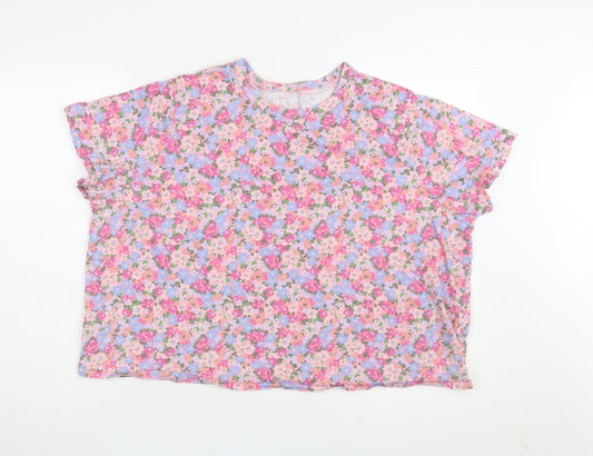 Old Navy Women's Multi Floral 2XL Relaxed T-Shirt