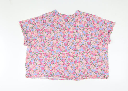 Old Navy Women's Multi Floral 2XL Relaxed T-Shirt