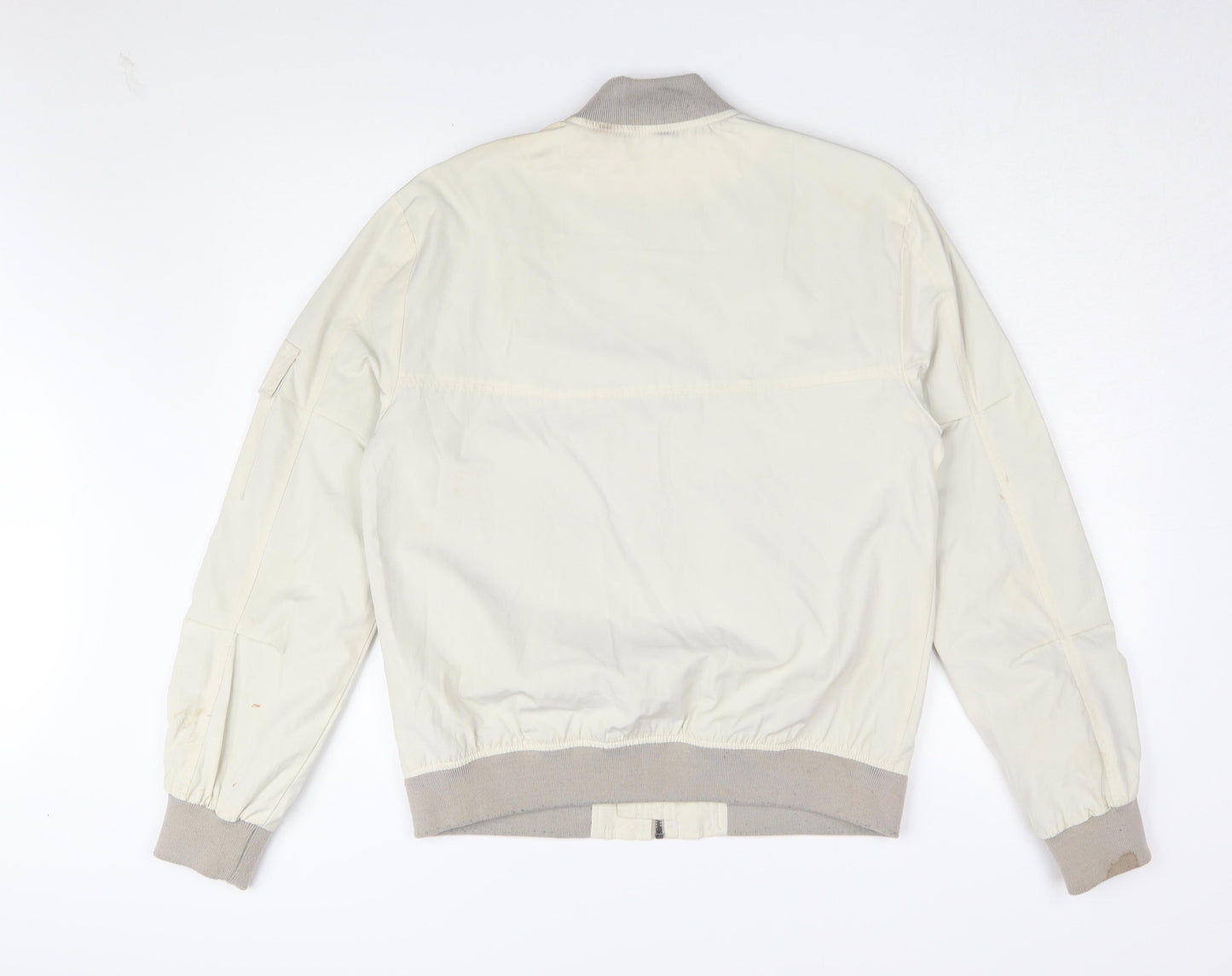 New Look Men's Ivory Bomber Jacket XS Classic Fit