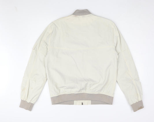 New Look Men's Ivory Bomber Jacket XS Classic Fit