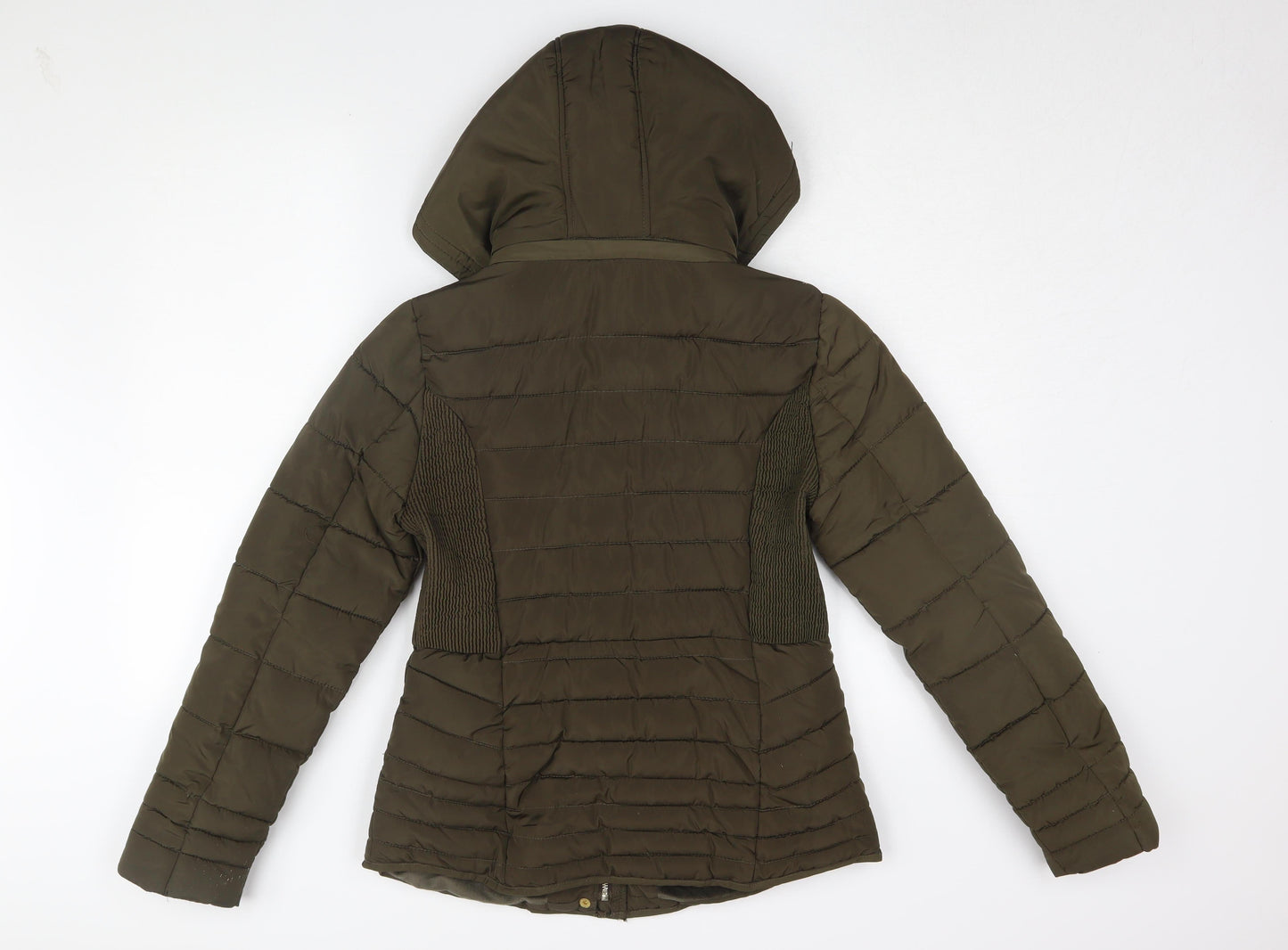 YMI Women's Green Puffer Jacket M Hooded Winter