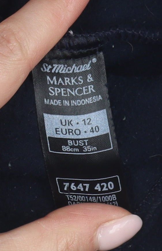 Marks and Spencer Black Unisex Fleece Jacket Size 12