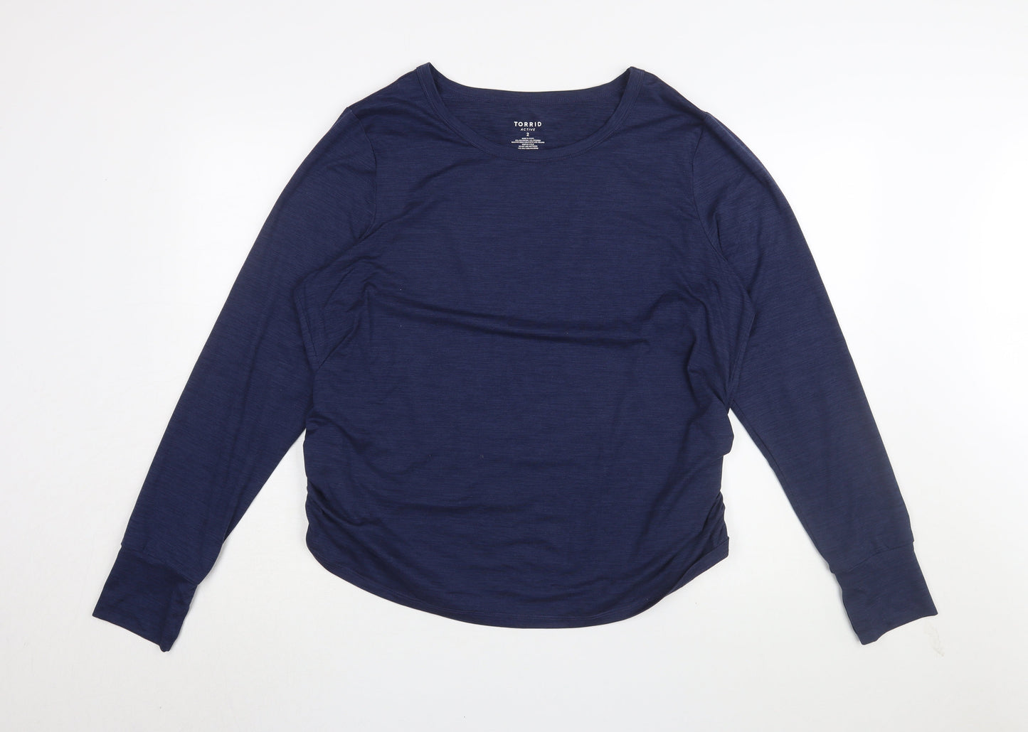 Torrid Women's Blue T-Shirt, Size 2, Long Sleeve