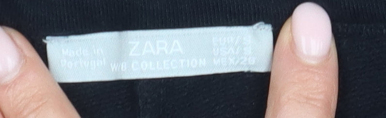 Zara Women's Black Pullover Sweatshirt S