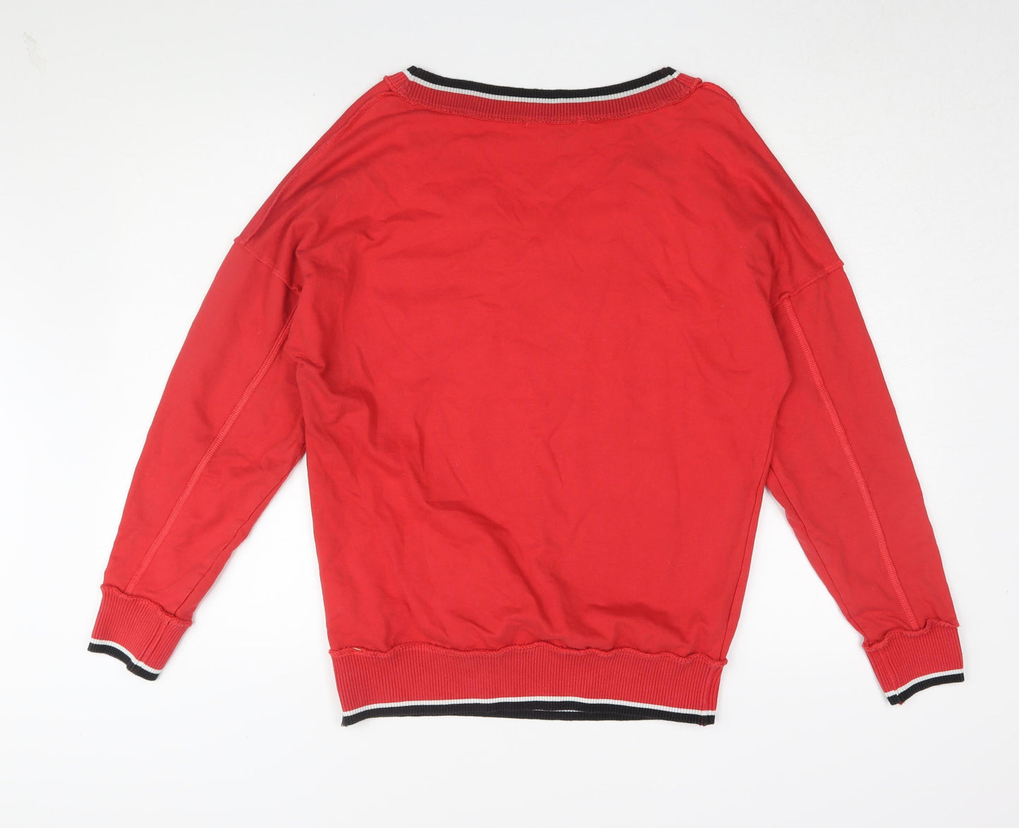 Next Women's Red V-Neck Pullover Sweatshirt Size 8