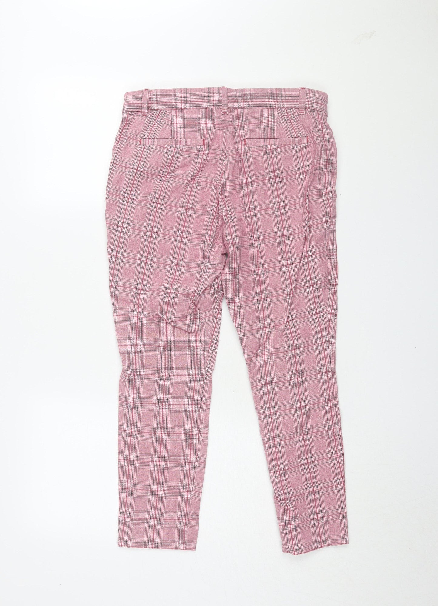 Gap Women's Pink Plaid Ankle Trousers Size 6