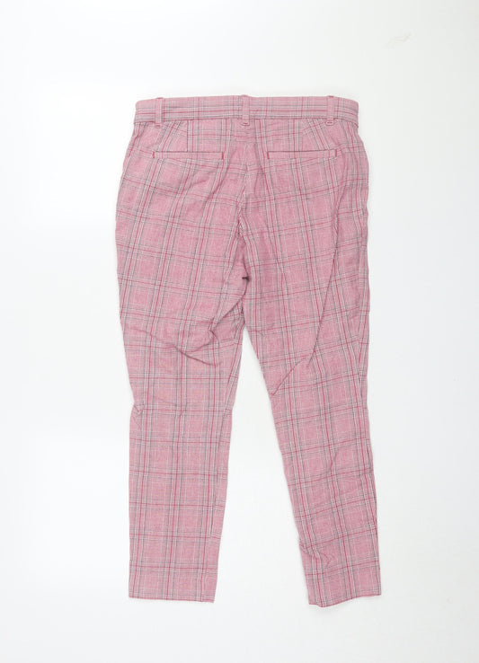 Gap Women's Pink Plaid Ankle Trousers Size 6