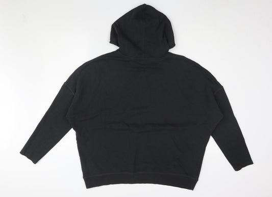 River Island Men's Black Pullover Hoodie L