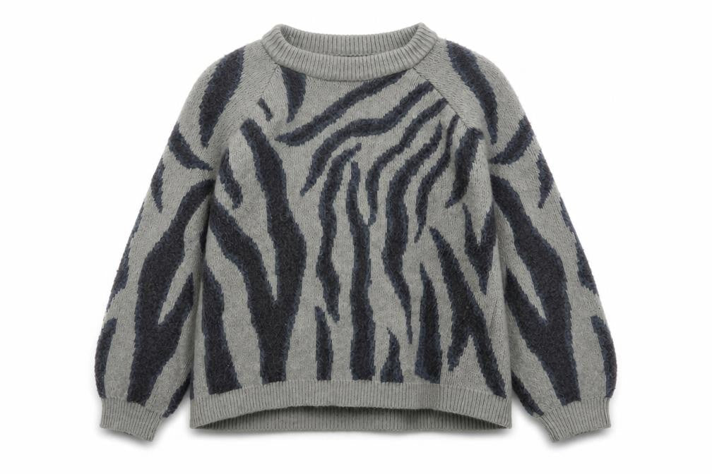 University Club Women's Grey 2XL Zebra Jumper