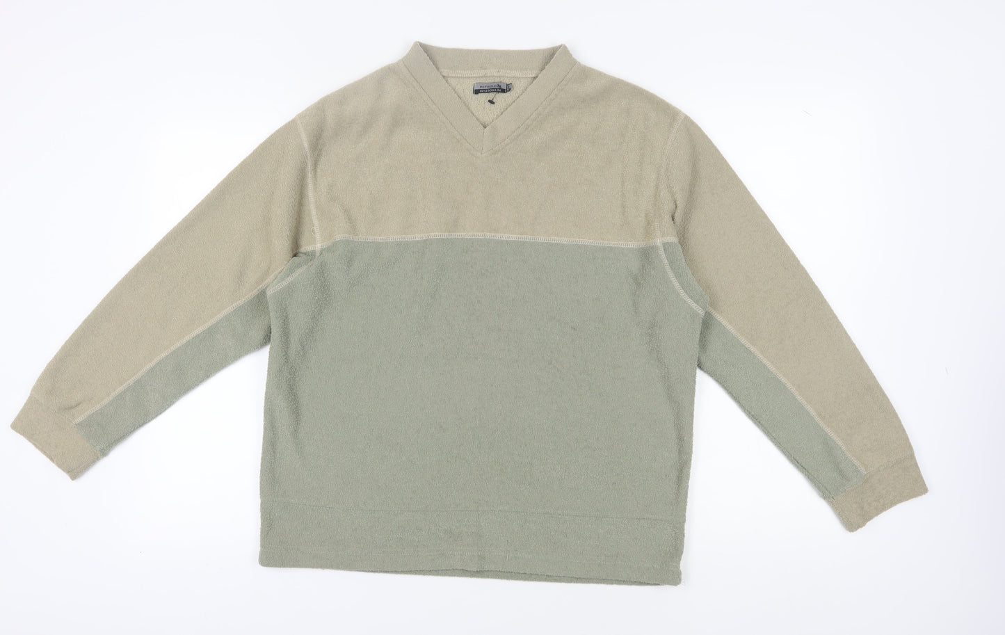 Petroleum Men’s Beige V-Neck Pullover Sweatshirt