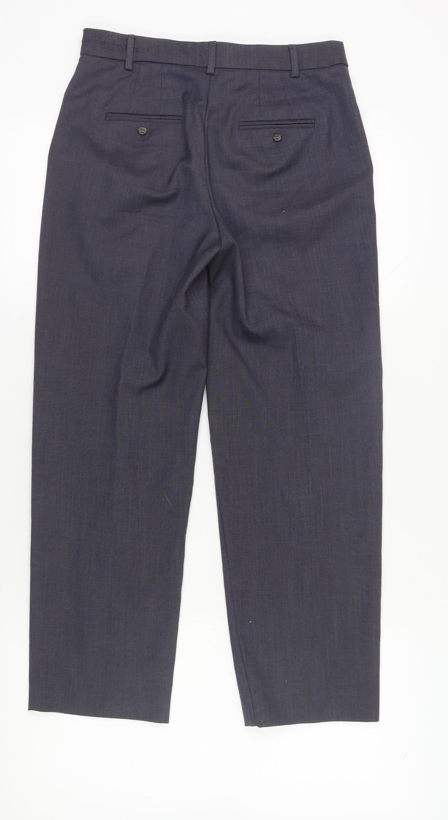 Marks and Spencer Women's Grey Relaxed Straight Trousers