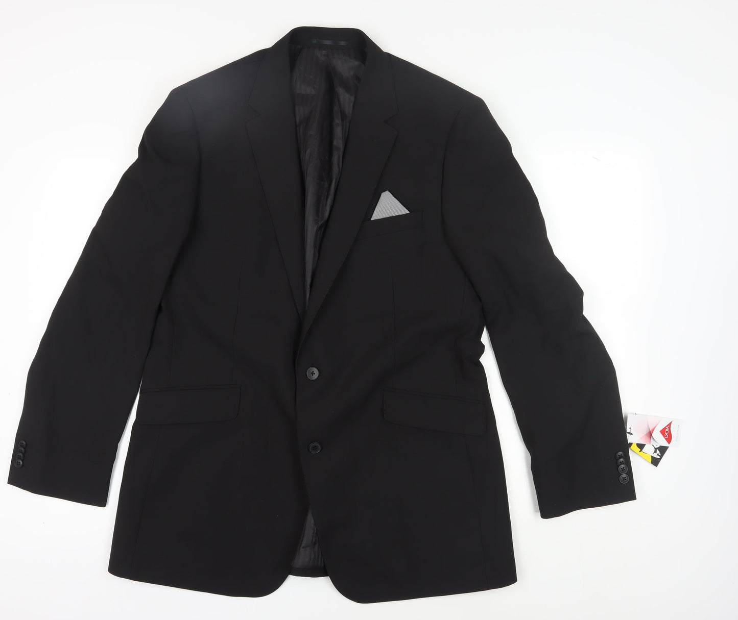 Clubclass Black Men's Blazer Size 46L, Business Formal Wear