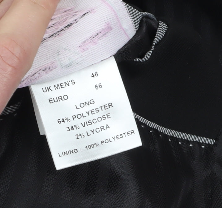 Clubclass Black Men's Blazer Size 46L, Business Formal Wear