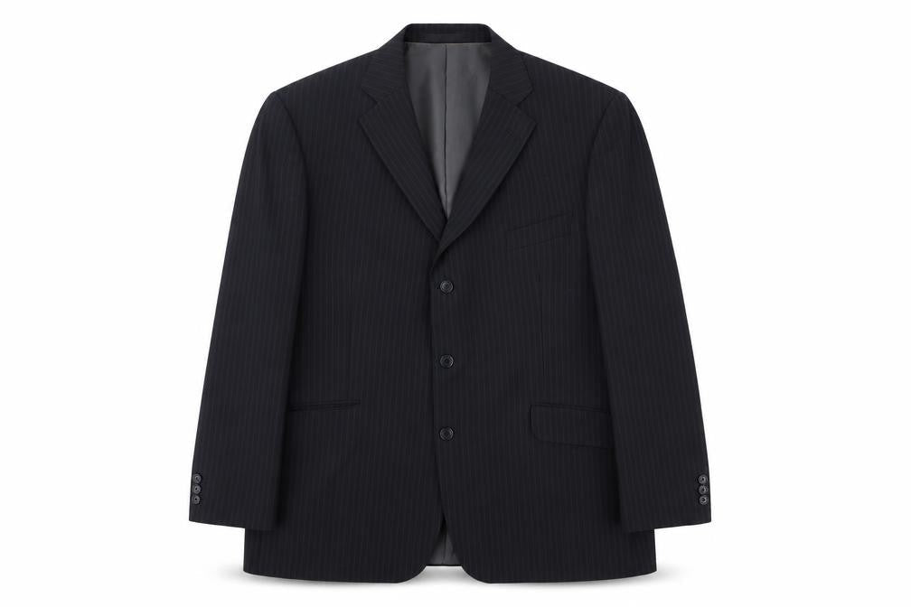 Marks and Spencer Men's Blue Striped Blazer 46R