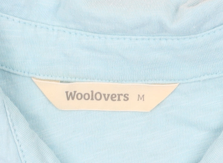 WoolOvers Women's Blue Collared Button-Up Shirt M