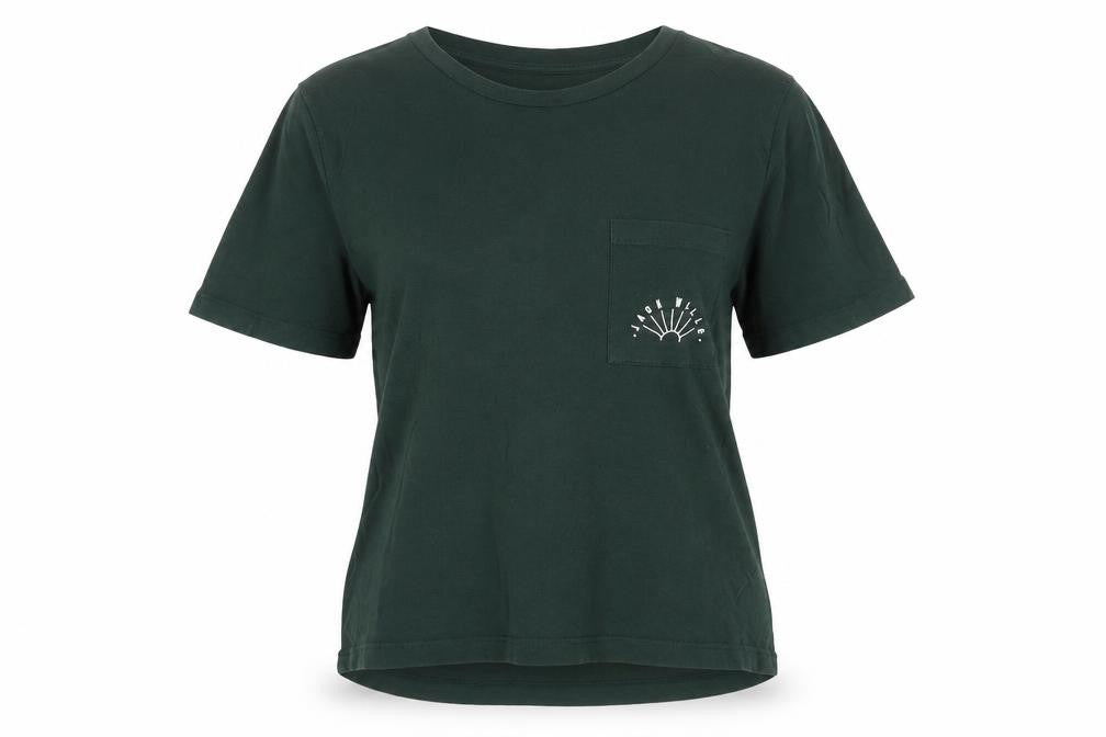 Womens UK Size 10 Jack Wills Green 100% Cotton T-Shirt