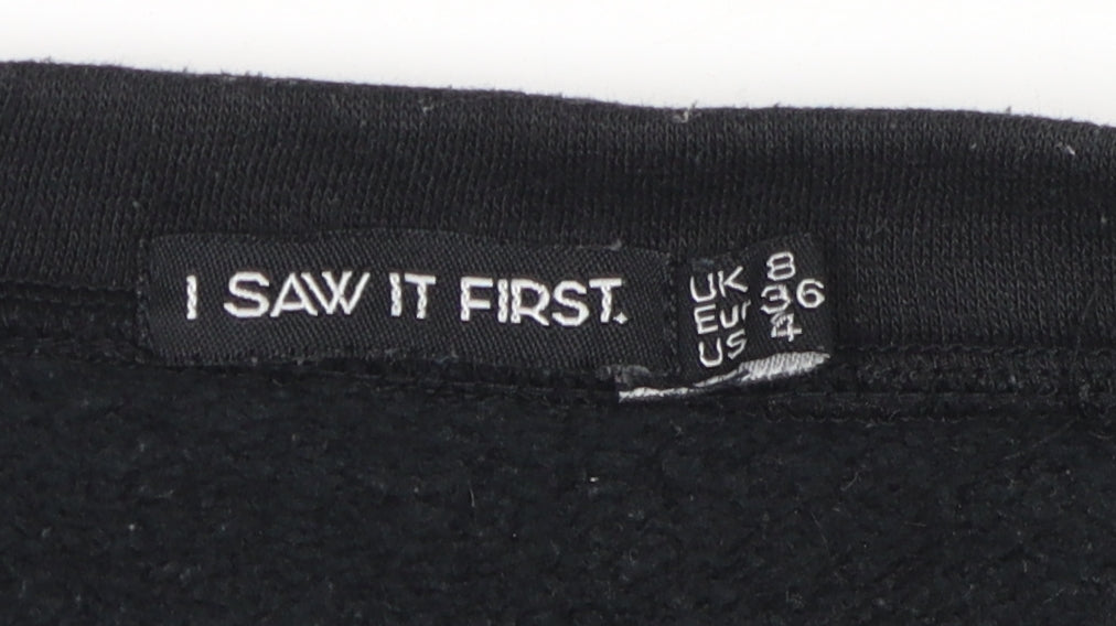 I Saw It First Women's Black Pullover Sweatshirt Size 8