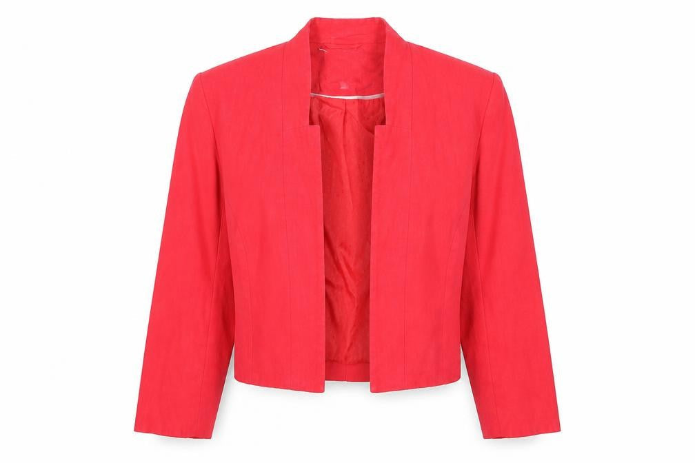Debenhams Women's Red Cropped Jacket Size 10 Petites
