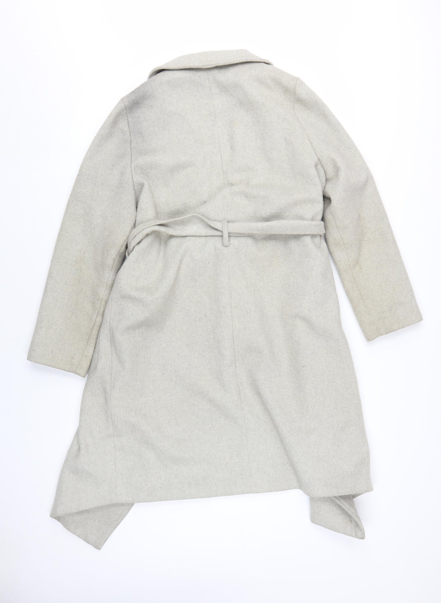 Dorothy Perkins Women's Beige Belted Overcoat Size 12