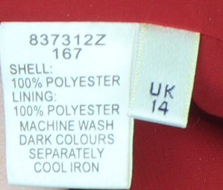 Viyella Women’s Red Petite Midi Pencil Skirt Size 14