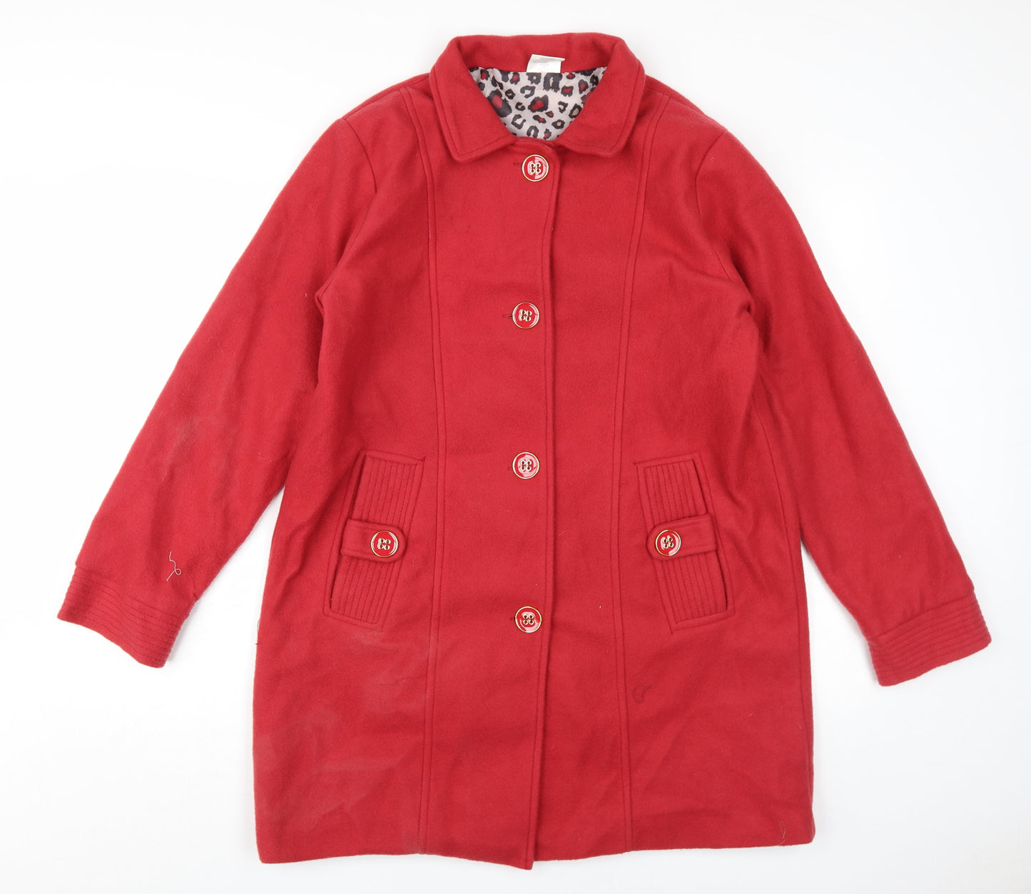 Anne De Lancay Women's Red Coat Size S