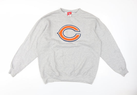 NFL Men's Grey Pullover Sweatshirt M Sports Logo
