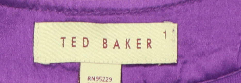 Ted Baker Women’s Purple Tank Top with Bow Accent Size 1