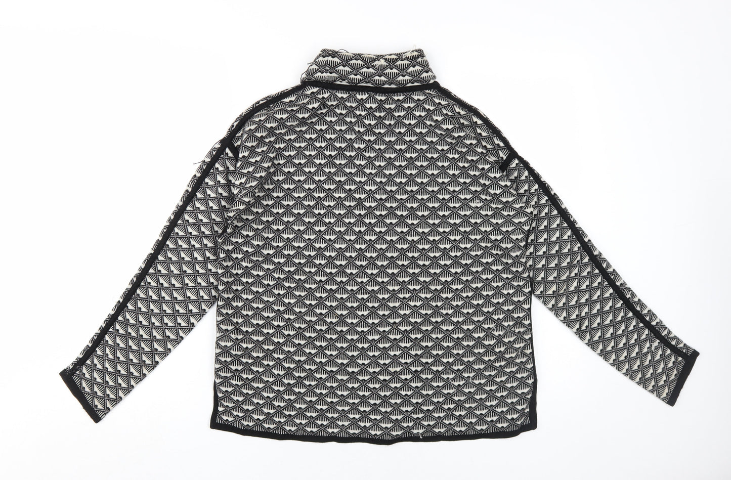 Karen Millen Women's Black Geometric Knit Pullover Jumper