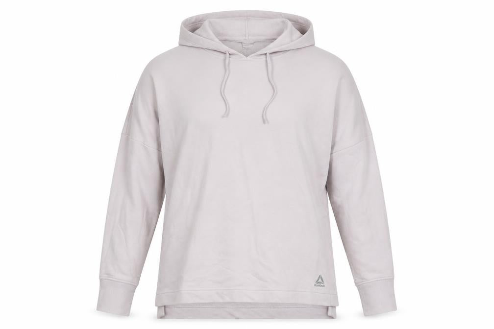 Womens UK S Regular Reebok Ivory Pullover Hoodie