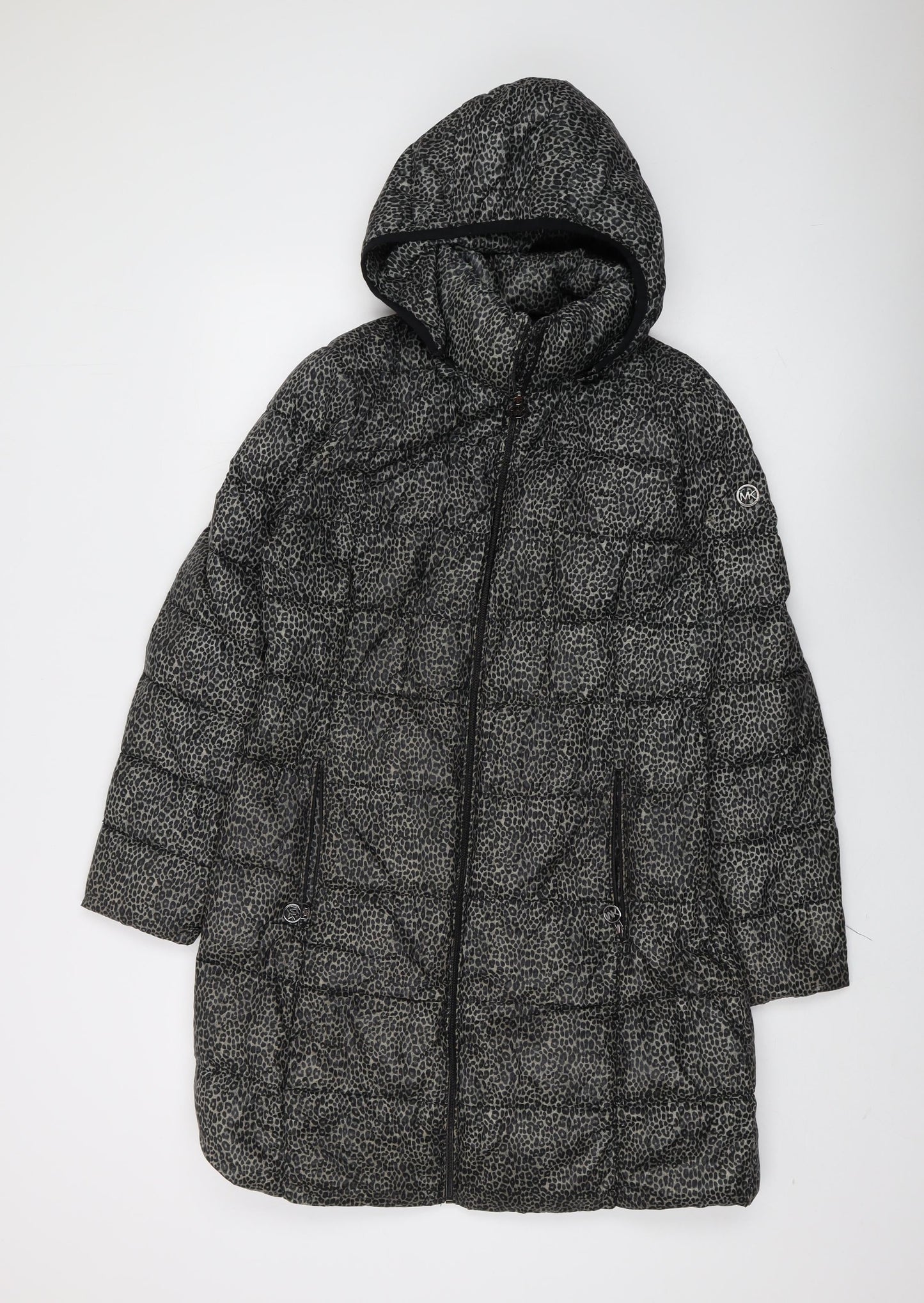 Michael Kors Women's Grey Puffer Jacket, Size S