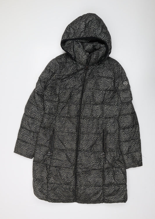 Michael Kors Women's Grey Puffer Jacket, Size S