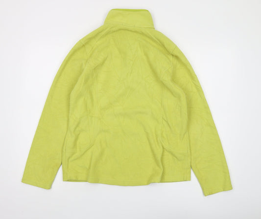 Lands' End Women's Green 1/2 Zip Fleece Pullover, Size M