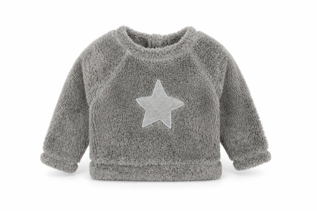 Next Grey Unisex Baby Jumper 9-12 Months Fleece Pullover
