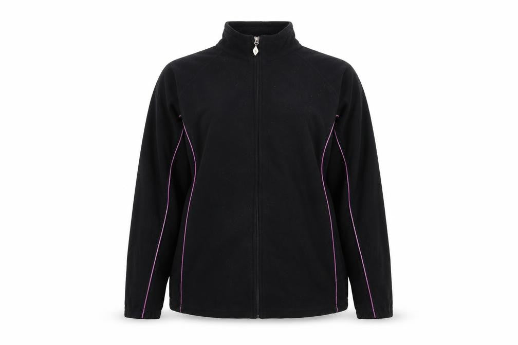 The Womens Golf Co Black XL Full Zip Fleece Hoodie