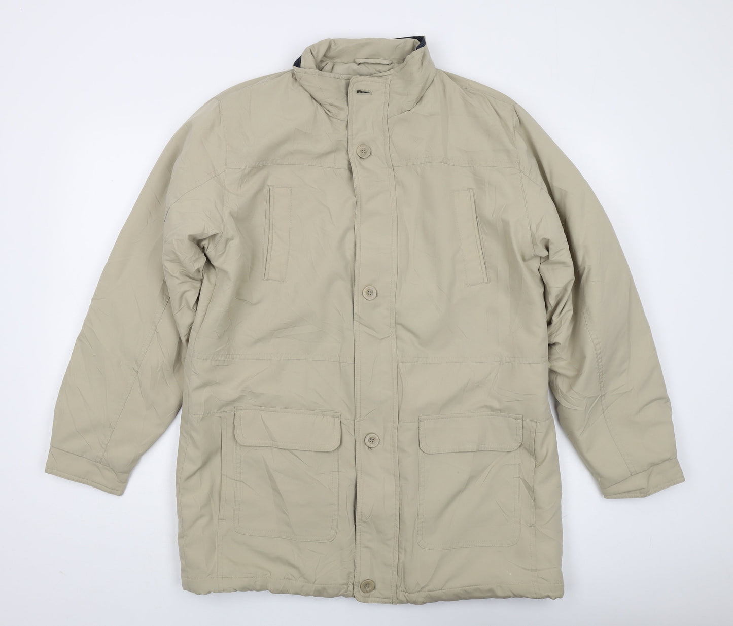 Premier Man Beige Men's Overcoat Jacket, Size L