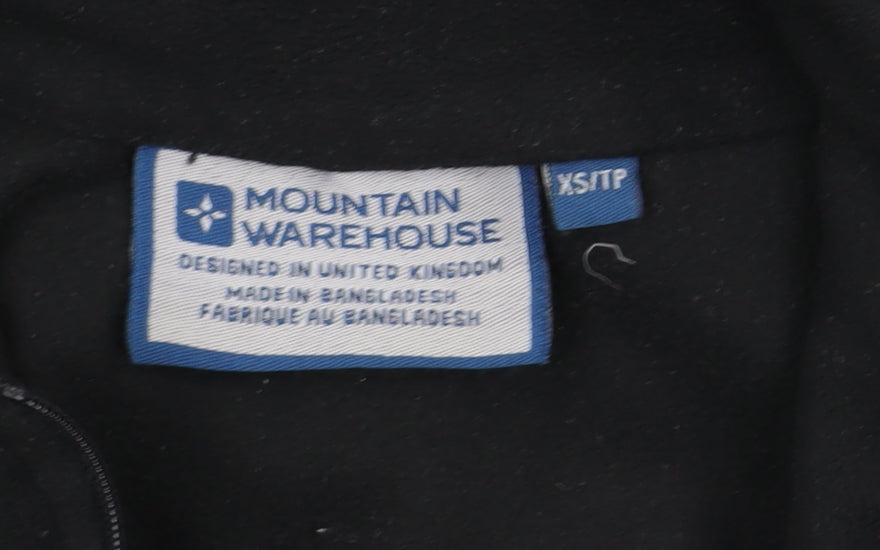 Mountain Warehouse Unisex Black XS Fleece Pullover