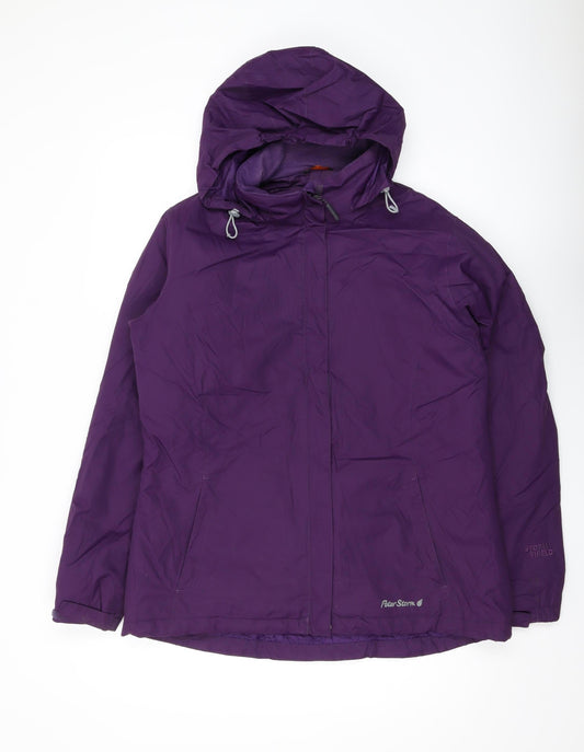 Peter Storm Women's Purple Waterproof Rain Coat Size 14