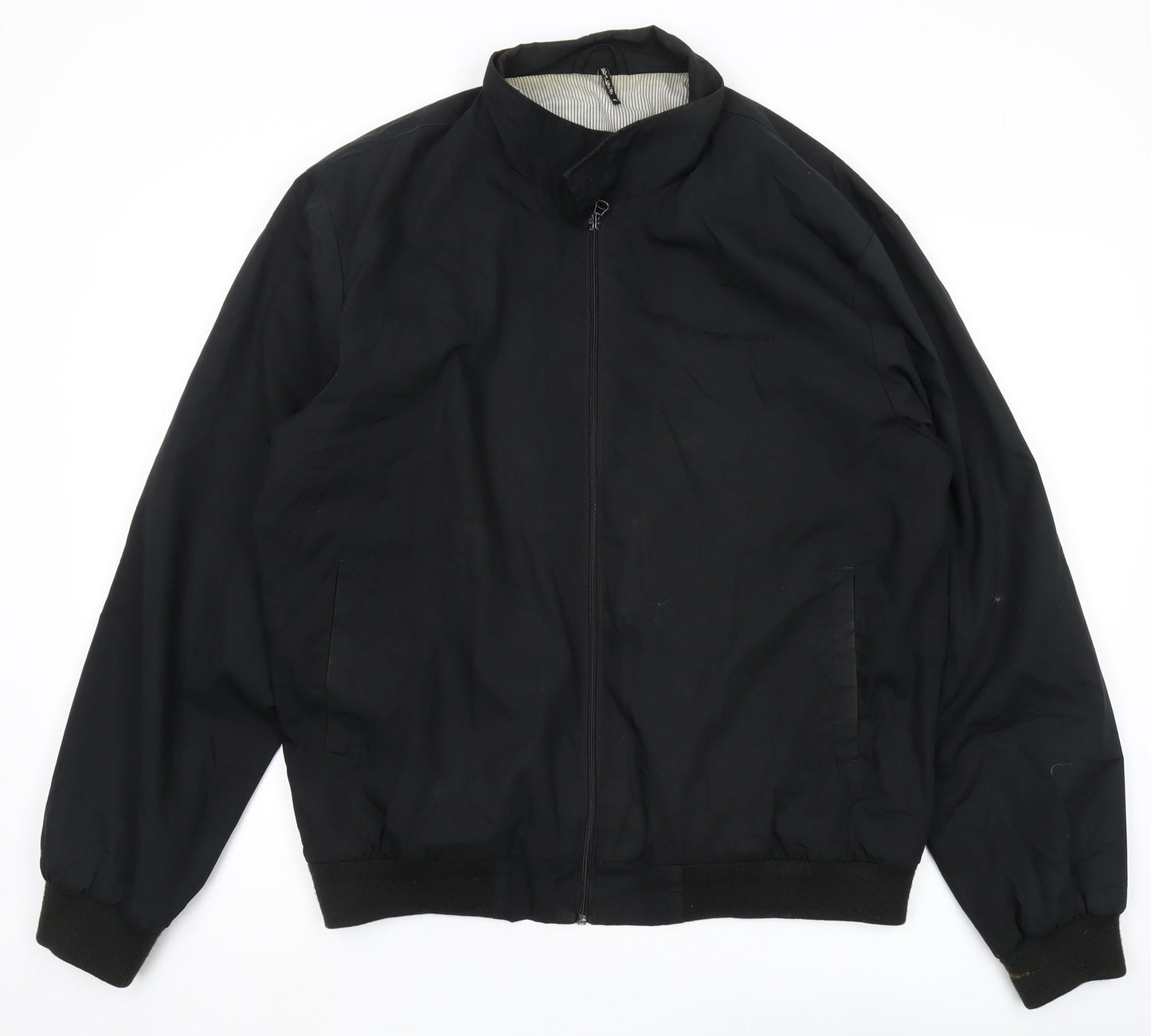 Teddy Smith Men's Black Bomber Jacket XL Casual