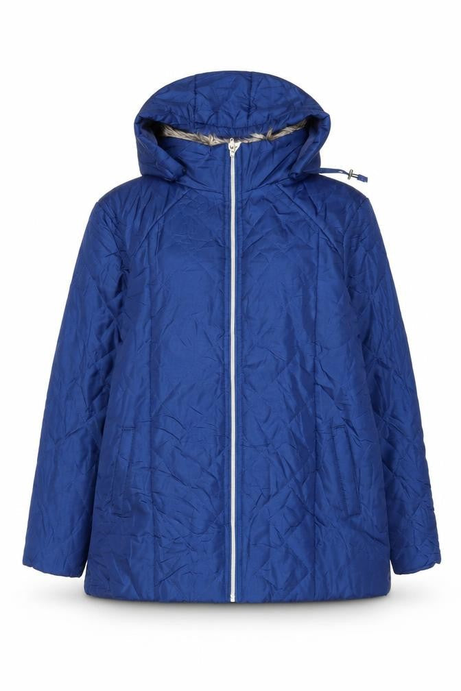 Anne de Lanҫay Women's Blue Puffer Jacket L Hooded