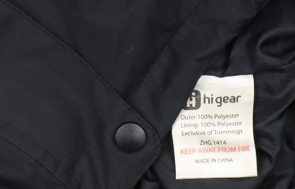 Hi Gear Women's Black Parka Jacket, Size 14, Hooded Waterproof